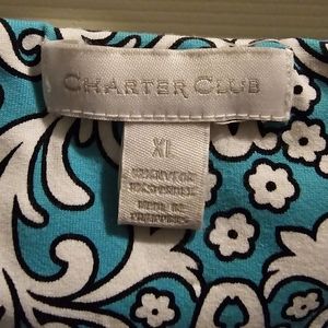 Charter Club XL blue/white pattern dress